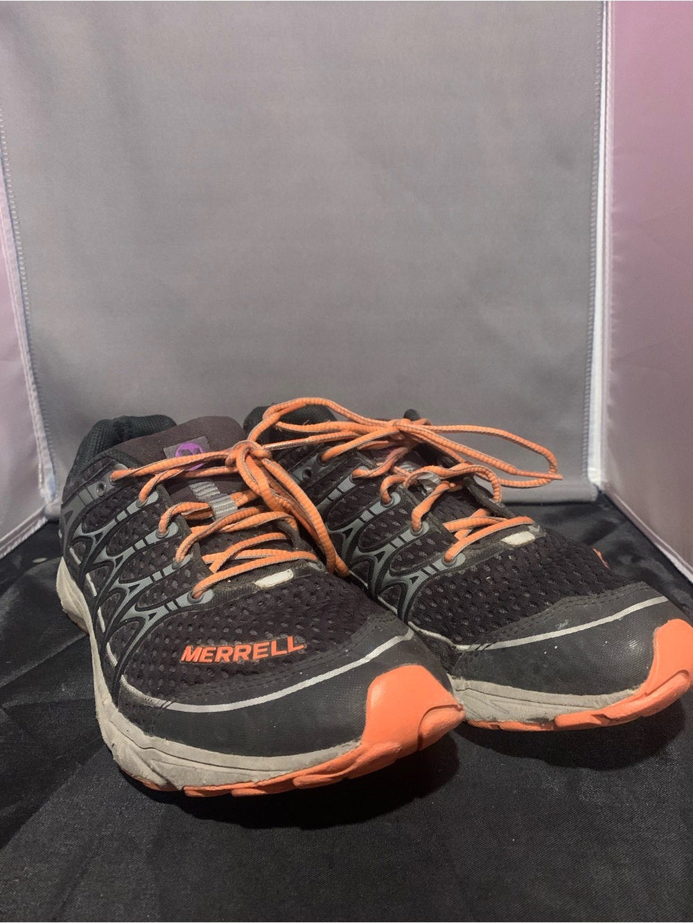 Merrell Women's Mix Master Trail Running Shoes in Carbon Black & Coral